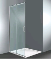 Дверь VismaraVetro Gliss шв 900*2000 правосторонняя Bright silver цвет стекла- satin extra-light DDA142109002000D