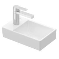 Раковина Villeroy&Boch Avento шгв 360*220*90 отверстия для смесителя-1 CeramicPlus цвет-Stone White 43003RRW