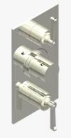 Смеситель для душа THG Hamptons with lever handles на 2 потребителя цвет-никель PVD G4S H55 5400BE