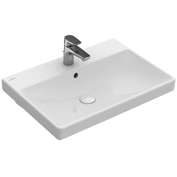 Раковина Villeroy&Boch Avento шг 650*470 CeramicPlus цвет-альпийский белый 415865R1