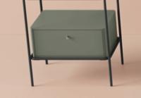 Ящик деревянный выдвижной Artceram Fuori scala 50,6х35,5хh22 см для металлической консоли цвет musk ACM039 58