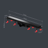 AM.PM W02SC-U11-070-04BM PrimeFlow Трап для душа линейный универс затвор Tile 70см цвет черн мат