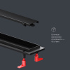 AM.PM W02SC-U11-090-04BM PrimeFlow Трап для душа линейный универс затвор Tile 90см цвет черн мат