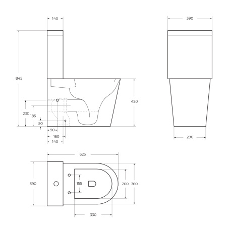 Чаша унитаза безободкового со смывом TORNADO с сиденьем BelBagno FLAY-TOR BB2149CP-TOR/SC