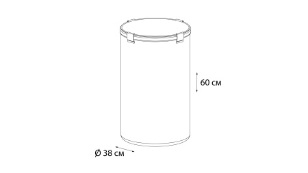 Корзина для белья FIXSEN SMART STYLE на завязках серая (FX-1033A)