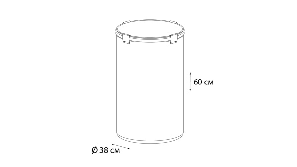 Fixsen FX-1033В Корзина для белья на завязках белая