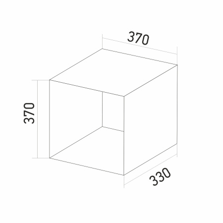 Стеллаж MIXLINE 368*368*330 ЛДСП Табачный дуб (1 ячейка,крепеж) (550358)