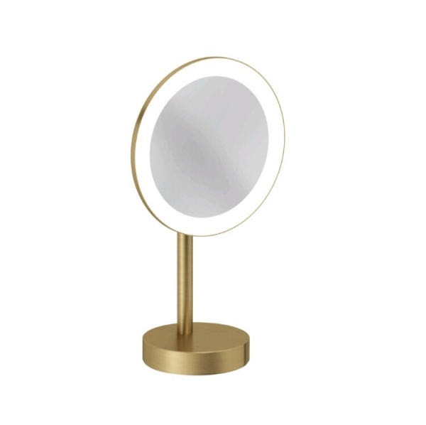 Косметическое зеркало Kludi VELA R с подсветкой цвет-Brushed Gold 58995N0F
