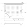Акриловый поддон CEZARES TRAY-A-RH-120/90-550-15-W-R