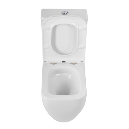 Чаша унитаза безободкового со смывом "Торнадо" с сиденьем BelBagno LUCE-TOR BB2197CP-TOR/SC