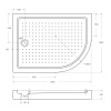 Акриловый поддон CEZARES TRAY-A-RH-120/90-550-15-W-L