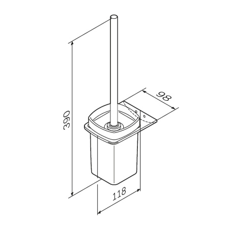 AM.PM A50A33400 Inspire V2.0, Стойка с туалетной щеткой, хром, шт