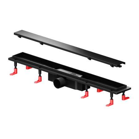 AM.PM W02SC-U11-070-04BM PrimeFlow Трап для душа линейный универс затвор Tile 70см цвет черн мат