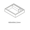 AM.PM M85WCC0601WG050 X-Joy, Раковина над стиральной машиной, керамическая, 60x50 см, белый глянец