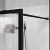 Душевая перегородка Vincea Walk-In VSW-1HP700FLB, 700*2000, черный матовый, стекло рифленое