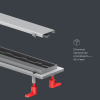 AM.PM W02SC-U11-090-04SB PrimeFlow Трап для душа линейный универс затвор Tile 90см цвет сталь мат