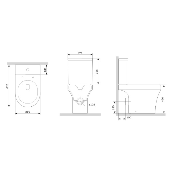 Damixa DX35C8600SC Skyline унитаз-компакт безободковый с сиденьем микролифт