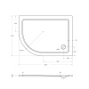 Поддон SMC CEZARES TRAY-M-RH-120/90-550-35-W-R