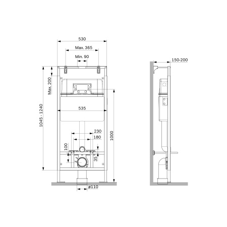 AM.PM I012710 MasterFit инсталляция для подвесного унитаза
