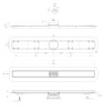 Душевой лоток BELBAGNO LUCE 80 см, BB-LD-LUCE-80-CR