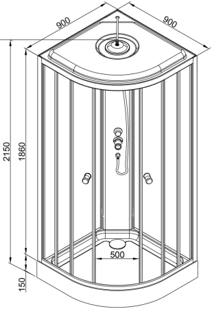 Душевая кабина AvaCan L909 с электрикой