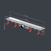 AM.PM W02SC-U11-070-04SB PrimeFlow Трап для душа линейный универс затвор Tile 70см цвет сталь мат
