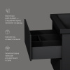 AM.PM M90FHX06022BM GEM, База под раковину, подвесная, 60 см, 2 ящика push-to-open, цвет: черный матовый