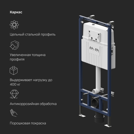 AM.PM I012710 MasterFit инсталляция для подвесного унитаза