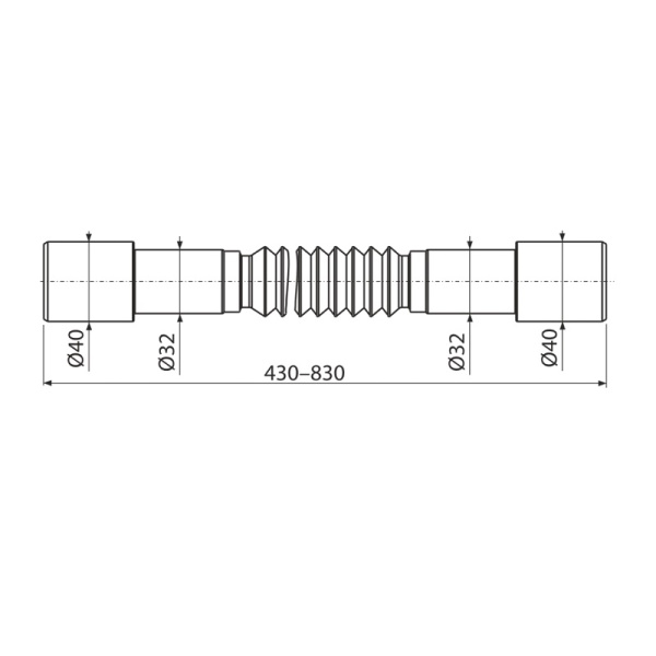 Гибкое соединение Alcadrain 40/32-32/40 (A794)