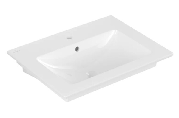Раковина Villeroy&Boch Venticello шгв 655*500*170 отверстия для смесителя-1 сквозное 2 промаркированных цвет-альпийский белый 41246501