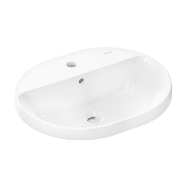 Раковина Hansgrohe Xuniva U шгв 550*450*175 отверстия для смесителя-1 цвет-белый 60161450