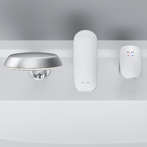 AM.PM F50A01300 Inspire V2.0, смеситель на борт ванны, трёхсекционный, излив  мм, хром, шт