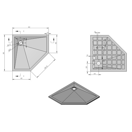 Поддон для душа Vincea из искусственного камня VST-4SP9090C, 900*900*25, бежевый