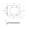 Чаша унитаза безободкового с сиденьем BelBagno ARDENTE-R BB02093CPR/SC