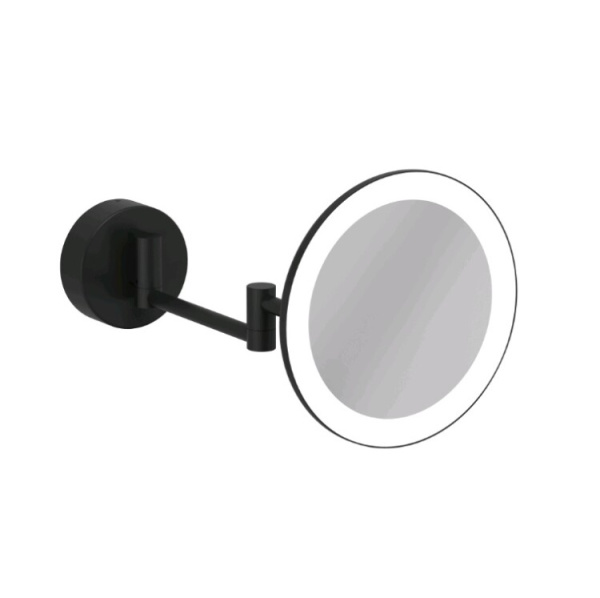 Косметическое зеркало Kludi VELA R с подсветкой цвет-черный матовый 5899539W