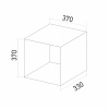 Стеллаж MIXLINE 368*368*330 ЛДСП Белый текстура (1 ячейка,крепеж) (550357)