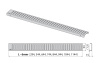 Решетка для душевого лотка Alcadrain (APZ1, APZ4, APZ12) дизайн PURE, нерж. сталь, глянцевая (PURE-300L)