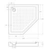 Акриловый поддон CEZARES TRAY-A-P-100-15-W
