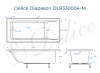 Ванна из литьевого мрамора Delice Diapason 160х70 матовая DLR330004-M