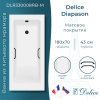 Ванна из литьевого мрамора Delice Diapason 180х70 матовая с черными ручками DLR330008RB-M