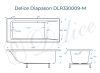 Ванна из литьевого мрамора Delice Diapason 180х80 матовая DLR330009-M